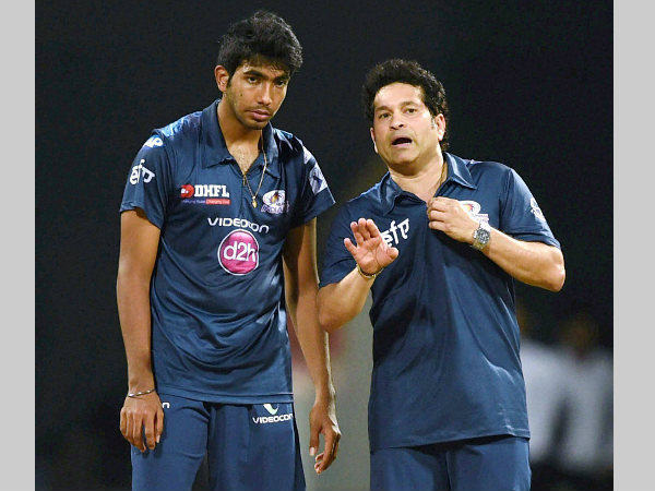 File photo: Jasprit Bumrah (left) with Sachin Tendulkar at Mumbai Indians during IPL 2015 File photo: Jasprit Bumrah (left) with Sachin Tendulkar at Mumbai Indians during IPL 2015