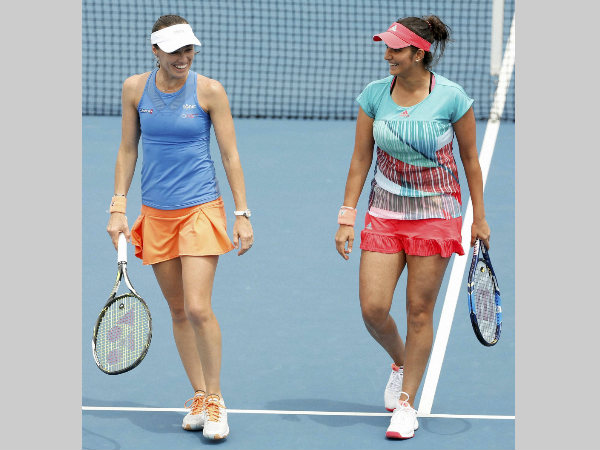 Sania Mirza and Martina Hingis Sania Mirza and Martina Hingis