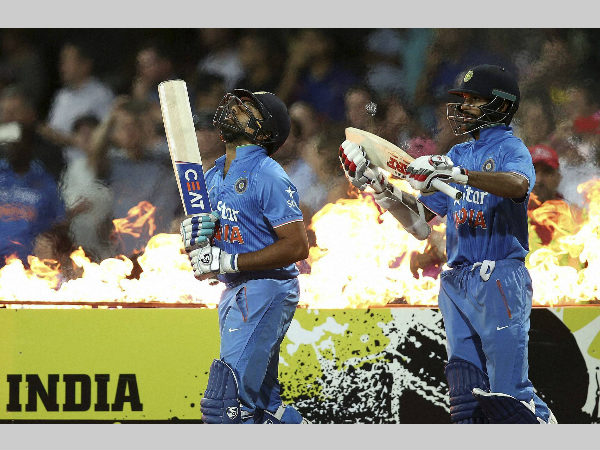 File photo: Rohit (left) and Shikhar walk out to bat for India in a ODI File photo: Rohit (left) and Shikhar walk out to bat for India in a ODI