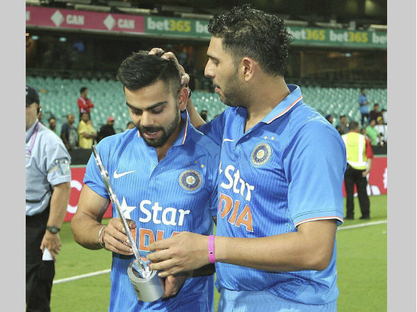 File photo: Kohli (left) with Yuvraj Singh File photo: Kohli (left) with Yuvraj Singh
