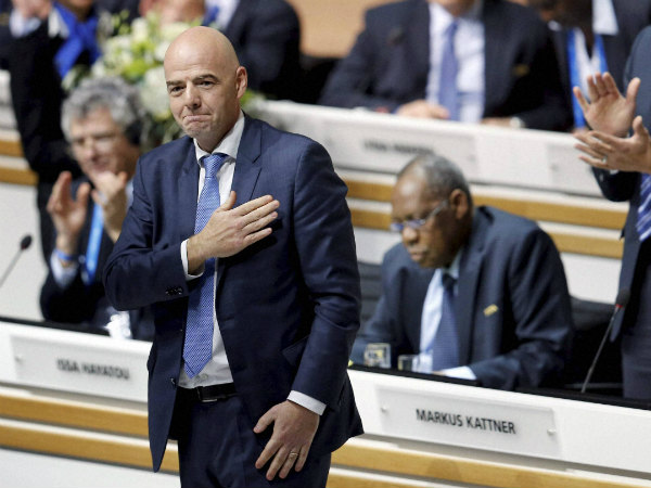 Gianni Infantino reacts during the extraordinary FIFA congress in Zurich, on Friday Gianni Infantino reacts during the extraordinary FIFA congress in Zurich, on Friday