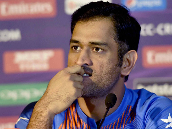 MS Dhoni is photographed during a press conference in Kolkata on Tuesday MS Dhoni is photographed during a press conference in Kolkata on Tuesday