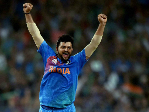 Suresh Raina celebrates after dismissing Sharjeel Khan Suresh Raina celebrates after dismissing Sharjeel Khan
