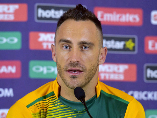 Faf du Plessis speaks to the media during a World T20 press conference in Mumbai on March 11 Faf du Plessis speaks to the media during a World T20 press conference in Mumbai on March 11
