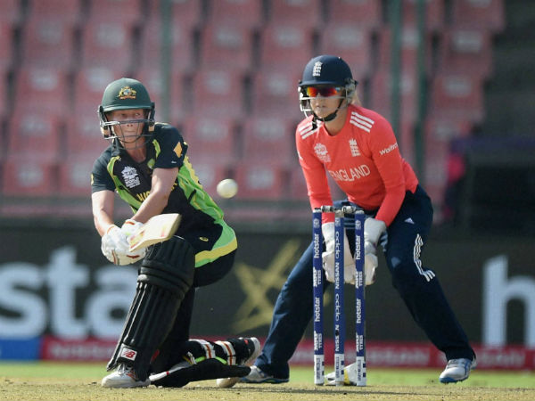 Australia's captain Meg Lanning plays a shot against England during their World T20 semi-final Australia's captain Meg Lanning plays a shot against England during their World T20 semi-final