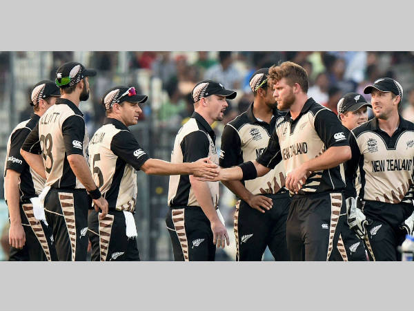 New Zealand players celebrate the dismissal of Tamim Iqbal during their World T20 game New Zealand players celebrate the dismissal of Tamim Iqbal during their World T20 game