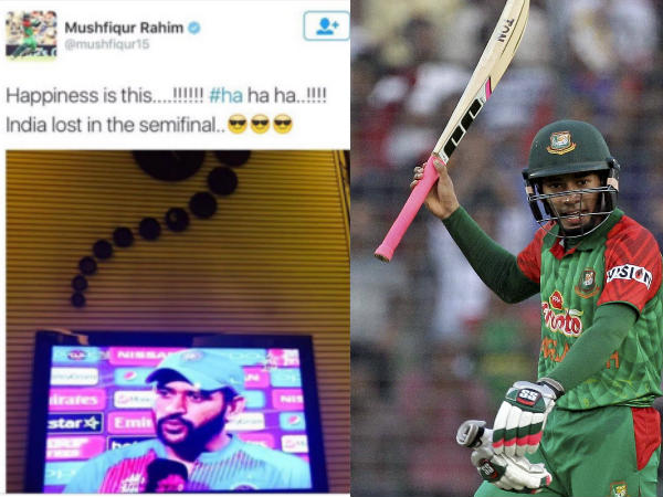 Rahim's deleted tweet on the left and right his file picture Rahim's deleted tweet on the left and right his file picture