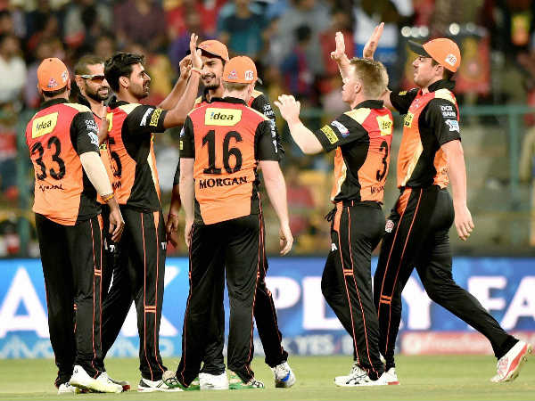 File photo: Bhuvneshwar Kumar (3rd left) celebrates with team-mates after taking a wicket during IPL 2016 File photo: Bhuvneshwar Kumar (3rd left) celebrates with team-mates after taking a wicket during IPL 2016
