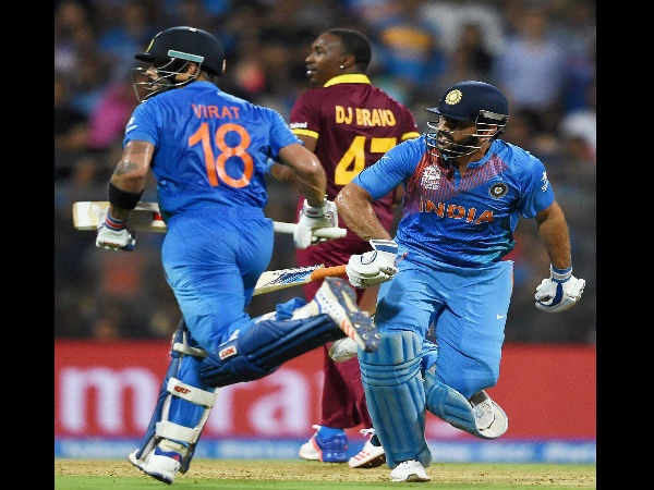 Virat Kohli and skipper Mahendra Singh Dhoni steered Indian innings well during middle overs Virat Kohli and skipper Mahendra Singh Dhoni steered Indian innings well during middle overs