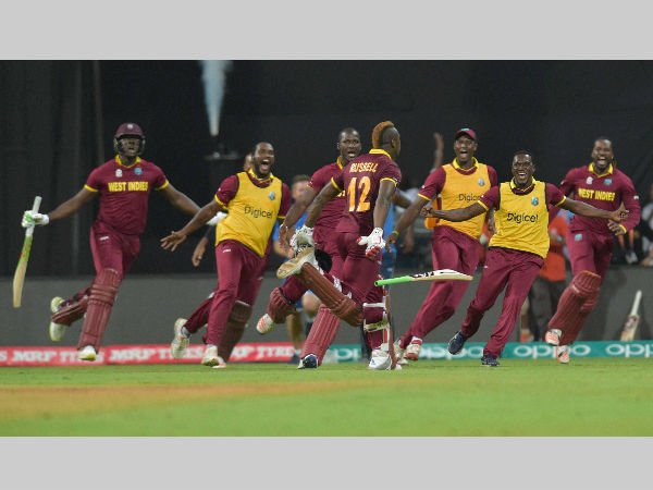 A file picture of West Indies players celebrating their win at World T20 2016 A file picture of West Indies players celebrating their win at World T20 2016