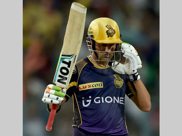KKR captain Gautam Gambhir reacts after scoring a half century against KXIP KKR captain Gautam Gambhir reacts after scoring a half century against KXIP