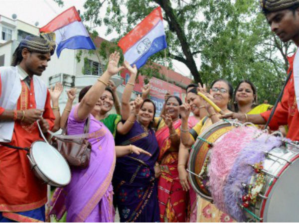 AGP workers celebrate their party's win