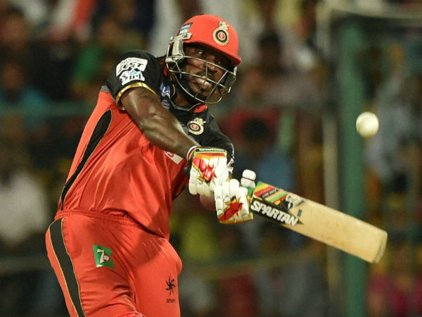 Chris Gayle hits a big shot in the final Chris Gayle hits a big shot in the final