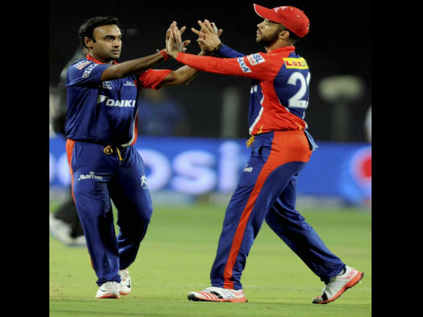 JP Duminy and Amit Mishra of Daredevils JP Duminy and Amit Mishra of Daredevils