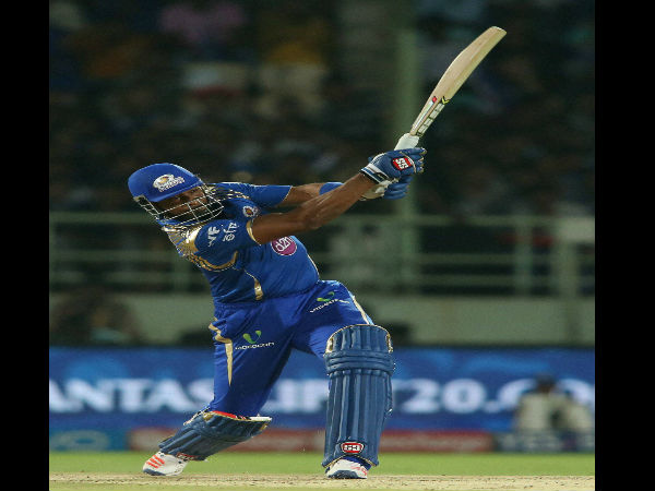 Kieron Pollard of Mumbai Indian plays a shot during an IPL 2016 match against Kings XI Punjab in Visakhapatnam on Friday. Kieron Pollard of Mumbai Indian plays a shot during an IPL 2016 match against Kings XI Punjab in Visakhapatnam on Friday.