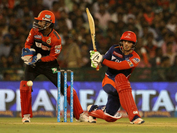 Delhi Daredevils player Quinton De Kock plays a shot during an IPL 2016 match against Royal Challengers Bangalore. Delhi Daredevils player Quinton De Kock plays a shot during an IPL 2016 match against Royal Challengers Bangalore.