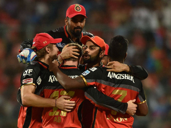 RCB players celebrate a wicket during IPL 2016 RCB players celebrate a wicket during IPL 2016