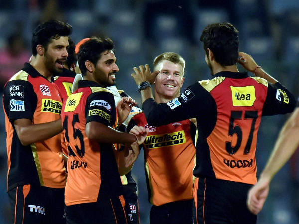 SRH players celebrate their win over KKR in Eliminator on Wednesday (May 25) SRH players celebrate their win over KKR in Eliminator on Wednesday (May 25)