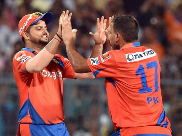 Gujarat Lions' Suresh Raina (left) and Praveen Kumar celebrate a wicket during IPL 2016 Gujarat Lions' Suresh Raina (left) and Praveen Kumar celebrate a wicket during IPL 2016