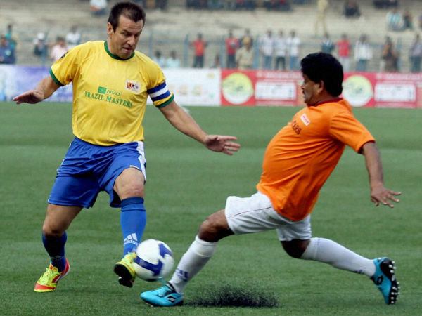 File photo: Dunga (left) plays during an exhibition match in Kolkata File photo: Dunga (left) plays during an exhibition match in Kolkata