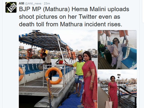 hema malini tweet hema malini tweet