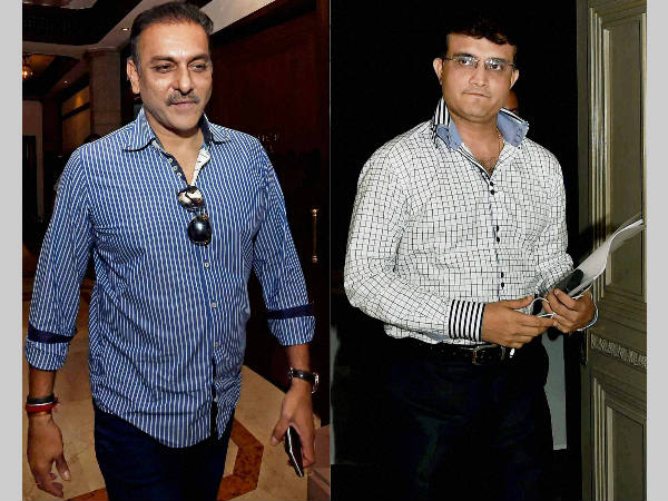 Shastri (left) and Ganguly Shastri (left) and Ganguly