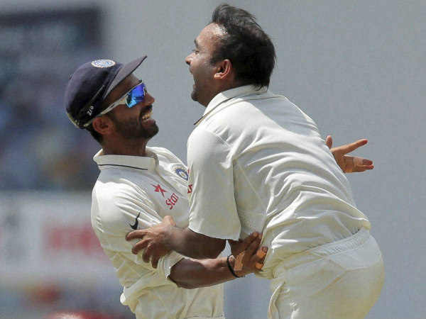 File photo: Amit Mishra (right) celebrates a wicket with Ajinkya Rahane File photo: Amit Mishra (right) celebrates a wicket with Ajinkya Rahane