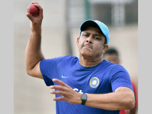 Coach Anil Kumble bowls during India's net session at NCA recently Coach Anil Kumble bowls during India's net session at NCA recently