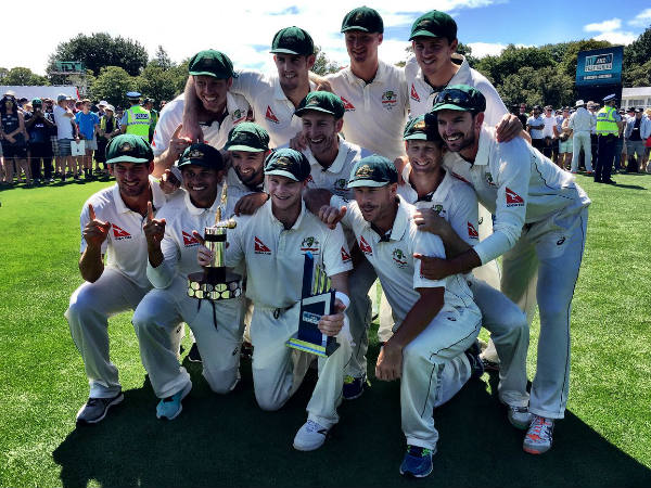 Australian team poses after winning Test series against New Zealand earlier this year Australian team poses after winning Test series against New Zealand earlier this year