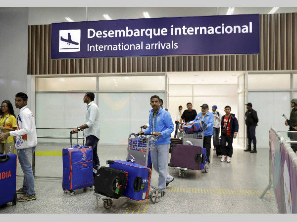 Indian Olympic athletes arrive at Rio de Janeiro International Airport on Thursday, July 28 Indian Olympic athletes arrive at Rio de Janeiro International Airport on Thursday, July 28