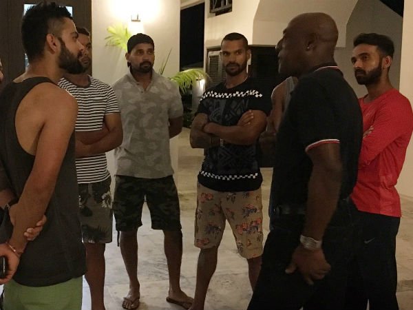 When Virat Kohli, Team India met 'greatest ever' Sir Viv Richards ahead of Antigua Test When Virat Kohli, Team India met 'greatest ever' Sir Viv Richards ahead of Antigua Test