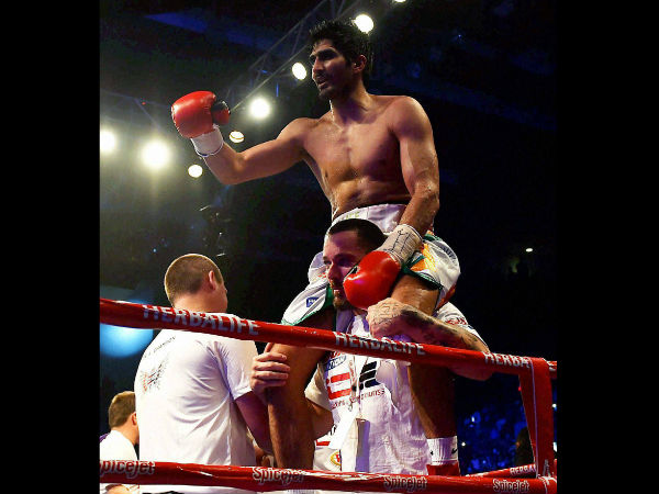 Vijender hints at showdown with Amir Khan in India after Asia/Pacific title win Vijender hints at showdown with Amir Khan in India after Asia/Pacific title win