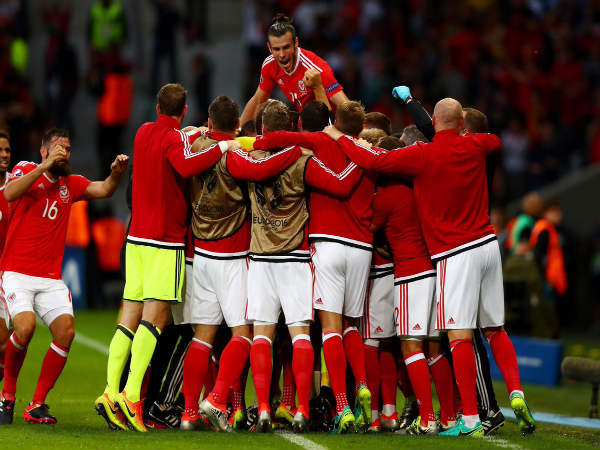 Wales players celebrate after beating Belgium in the Euro 2016 quarter final match (Image courtesy: Gareth Bale twitter handle) Wales players celebrate after beating Belgium in the Euro 2016 quarter final match (Image courtesy: Gareth Bale twitter handle)