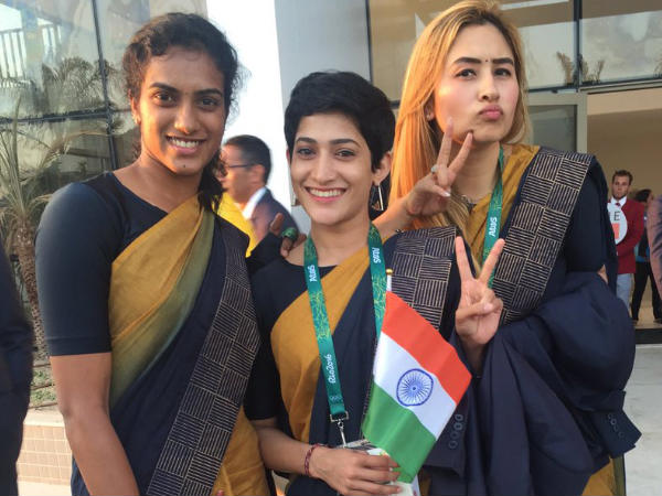 From left: PV Sindhu, Ashwini Ponappa and Jwala Gutta
