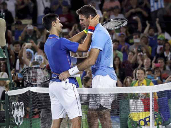 Novak Djokovic and Juan Martin Del Potro