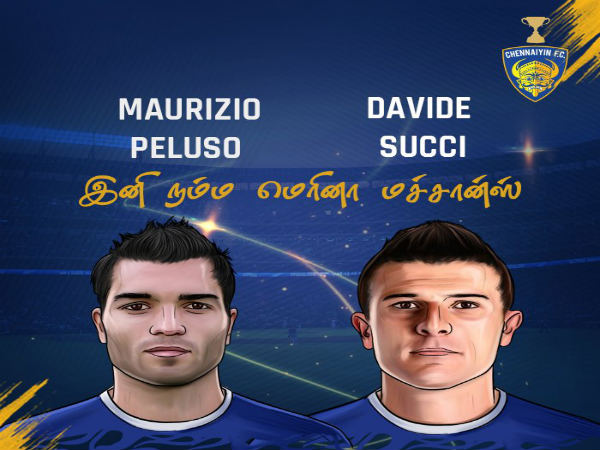 Chennaiyin FC sign Davide Succi and Maurizio Peluso (Image courtesy: Chennaiyin FC Twitter) Chennaiyin FC sign Davide Succi and Maurizio Peluso (Image courtesy: Chennaiyin FC Twitter)