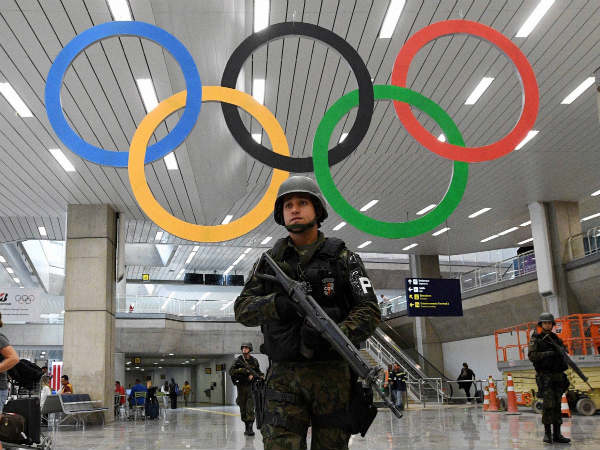 Soldiers patrol the airport in Rio de Janeiro Soldiers patrol the airport in Rio de Janeiro