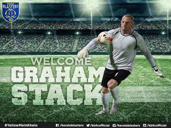 Graham Stack joins Kerala Blasters (Image courtesy: Kerala Blasters Twitter) Graham Stack joins Kerala Blasters (Image courtesy: Kerala Blasters Twitter)
