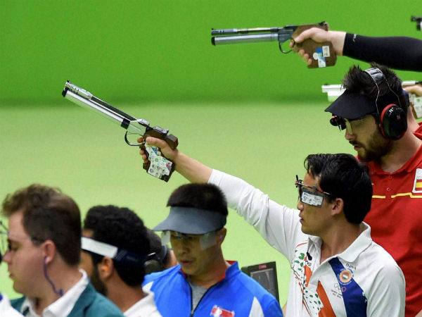 Jitu Rai plays qualifying round during the Rio Olympic 2016 at Rio de Janeiro Jitu Rai plays qualifying round during the Rio Olympic 2016 at Rio de Janeiro