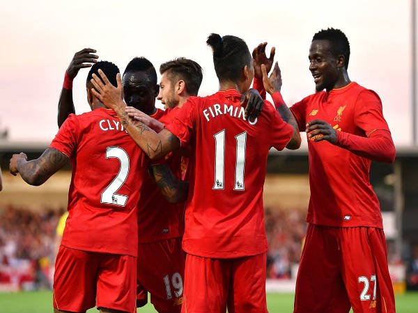 Liverpool player celebrate after scoring against Burton Albion (Image courtesy: Liverpool FC Twitter handle) Liverpool player celebrate after scoring against Burton Albion (Image courtesy: Liverpool FC Twitter handle)