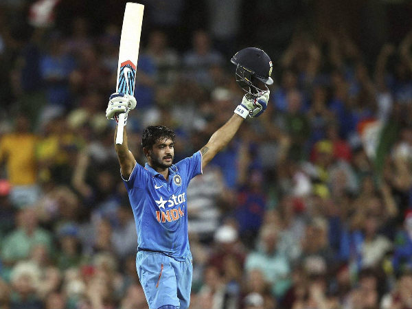 File photo: Manish Pandey celebrates after scoring a century against Australia in January, 2016 File photo: Manish Pandey celebrates after scoring a century against Australia in January, 2016