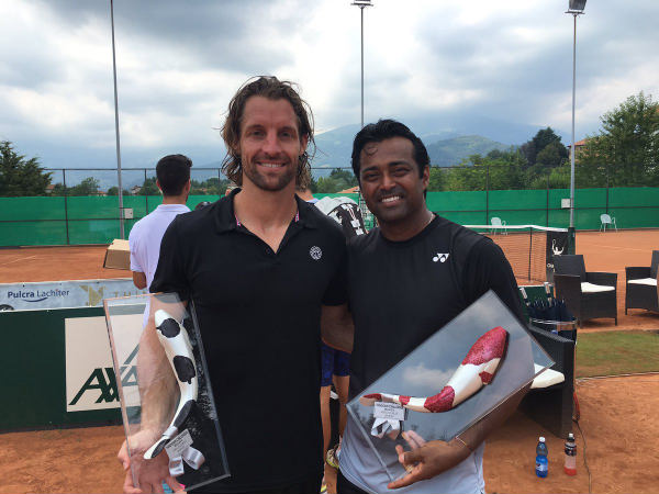 Andre Begemann (left) with Leander Paes (Image courtesy: Andre Begemann official Twitter) Andre Begemann (left) with Leander Paes (Image courtesy: Andre Begemann official Twitter)