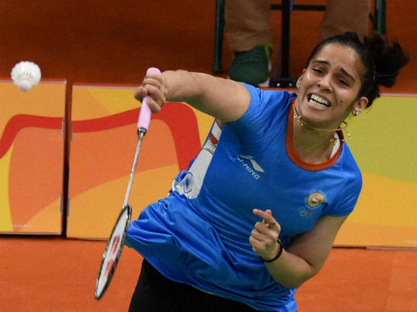 Saina Nehwal in action at Rio Olympics. She failed to progress past the group stage Saina Nehwal in action at Rio Olympics. She failed to progress past the group stage