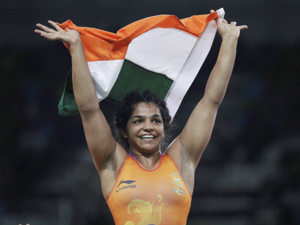 Sakshi celebrates with the tri-colour Sakshi celebrates with the tri-colour