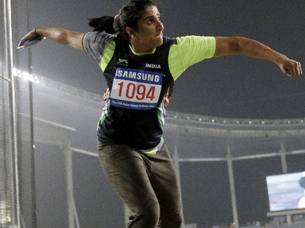 Seema Punia's competes in women's discus throw final at the 17th Asian Games in Incheon Seema Punia's competes in women's discus throw final at the 17th Asian Games in Incheon