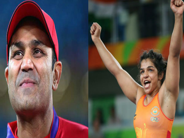 When Virender Sehwag urged Sakshi Malik not to wrestle with him When Virender Sehwag urged Sakshi Malik not to wrestle with him