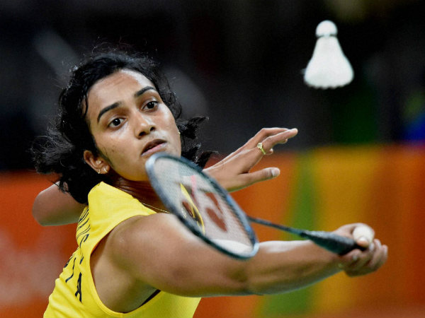Sindhu in action during her quarter-final match Sindhu in action during her quarter-final match