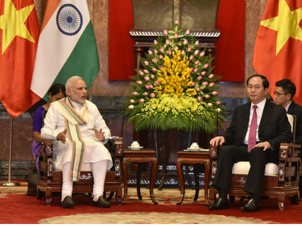 Modi calls on Vietnamese President Modi calls on Vietnamese President
