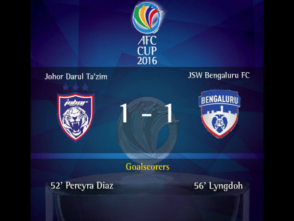 AFC Cup: Eugeneson Lyngdoh gives Bengaluru FC edge against Johor Darul AFC Cup: Eugeneson Lyngdoh gives Bengaluru FC edge against Johor Darul