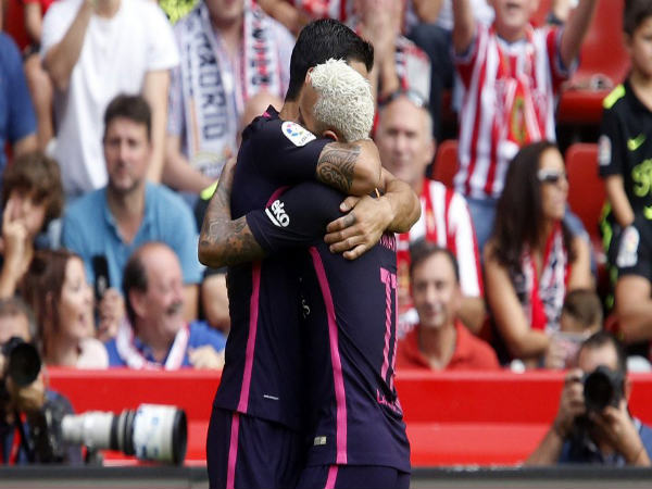 Neymar and Luis Suarez celebrate (Image courtesy: FC Barcelona Twitter handle) Neymar and Luis Suarez celebrate (Image courtesy: FC Barcelona Twitter handle)